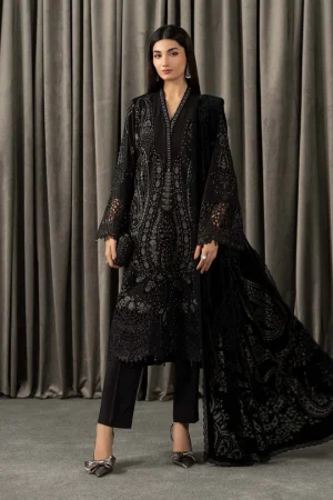 3 Piece Embroidered Linen Suit WLS1307 By Maria B