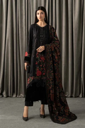 3 Piece Embroidered Linen Suit WLS 1309 By Maria B