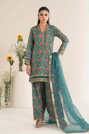3 Piece Embroidered Lawn Suit DW EF25 09