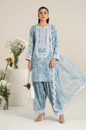 3 Piece Printed Lawn Suit DW EF25 124