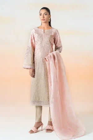 3 Piece Embroidered Self Jacquard Lawn Suit DW EF25 13