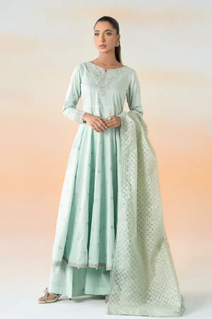 3 Piece Embroidered Dobby Lawn Suit DW EF25 30