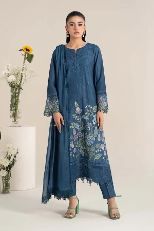 3 Piece Embroidered Self Jacquard Lawn Suit DW EF25 45