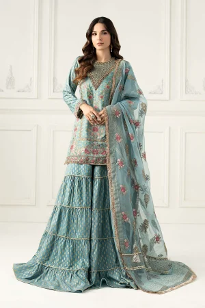 3 Piece Embroidered Silk Jacquard Suit SF EF25 31
