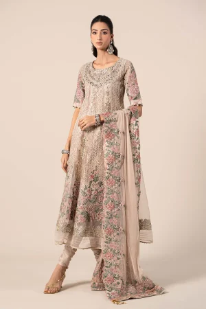 3 Piece Embroidered Organza Suit SF EF25 42