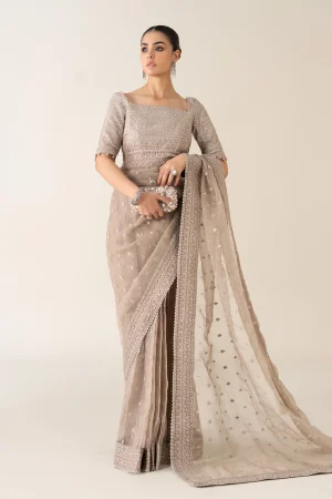 Embroidered Raw Silk Saree