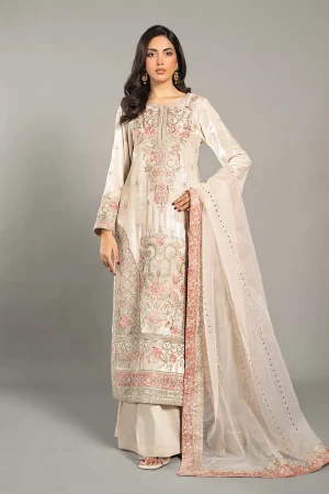 3 Piece Embroidered Velvet Suit SF W24 21 By Maria B