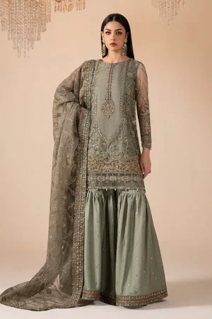 3 Piece Embroidered Zari Net Suit SF W24 24R1 By Maria B