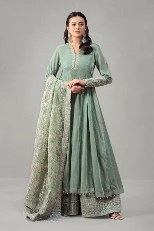 3 Piece Embroidered Velvet Suit SF W24 12 By Maria B